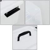 Set van 3 opslagbakken/Opbergbakken met deksel, 3 maten 14L, 8.3L, 4.5L