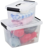 Set van 3 opslagbakken/Opbergbakken met deksel, 3 maten 14L, 8.3L, 4.5L