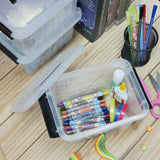 Set van 3 opslagbakken/Opbergbakken met deksel, 3 maten 14L, 8.3L, 4.5L