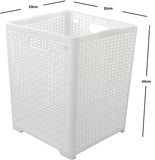 2 Opvouwbare Wasmand, 42L, Wit, 33 x 33 x 44cm