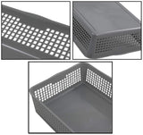 6 Stuks plastic mandjes A4 formaat, Zwart,Wit en Grijs Opbergmandje