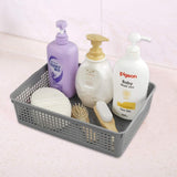 6 Stuks plastic mandjes A4 formaat, Zwart,Wit en Grijs Opbergmandje