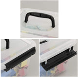 Set van 3 opslagbakken/Opbergbakken met deksel, 3 maten 14L, 8.3L, 4.5L