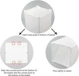 2 Opvouwbare Wasmand, 42L, Wit, 33 x 33 x 44cm