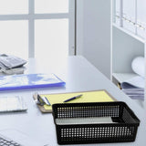 6 Stuks plastic mandjes A4 formaat, Zwart,Wit en Grijs Opbergmandje