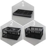 Set van 3 Stuks 44x33.5x23 Wasmand,booschapen krat, opbergkrat