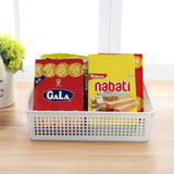 6 Stuks plastic mandjes A4 formaat, Zwart,Wit en Grijs Opbergmandje