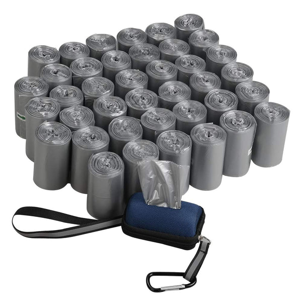 700 Grijze hondenpoepzakken met GRATIS dispenser - 20 rollen x 35 stuks
