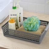 6 Stuks plastic mandjes A4 formaat, Zwart,Wit en Grijs Opbergmandje