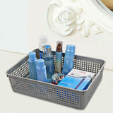 6 Stuks plastic mandjes A4 formaat, Zwart,Wit en Grijs Opbergmandje