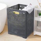 Online Europe, 2 opvouwbare Wasmand, 42L, Grijs,  33 x 33 x 44cm