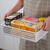 6 Stuks plastic mandjes A4 formaat, Zwart,Wit en Grijs Opbergmandje