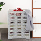 2 Opvouwbare Wasmand, 42L, Wit, 33 x 33 x 44cm