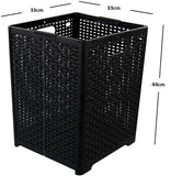 Online Europe, 2 opvouwbare Wasmand, 42L, Zwart,  33 x 33 x 44cm