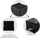 Online Europe, 2 opvouwbare Wasmand, 42L, Zwart,  33 x 33 x 44cm