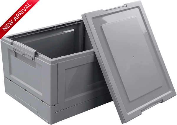 Opvouwbare Opbergkbox Grijs 30L, 43,5 x 34 x 36cm