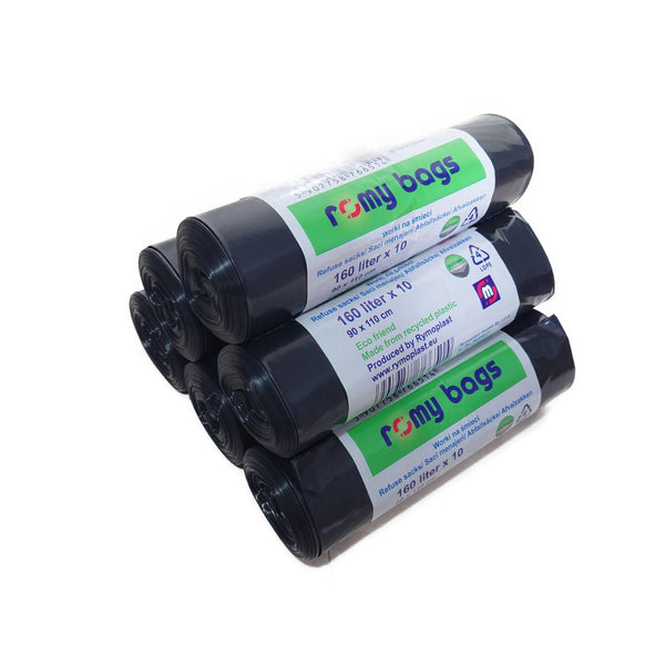 100% recycled Eco friend Industriele Romy Bags 160L x10 Vuilniszakken 4 rollen, 40 zaken