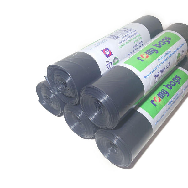 100% recycled Eco friend Industriele Romy Bags 240L x8 Vuilniszakken 4 rollen , 32 zaken